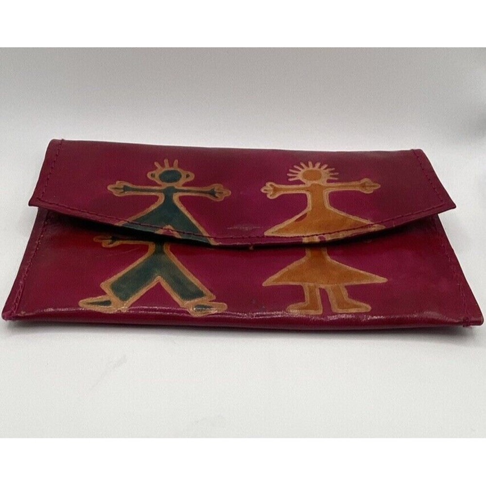 Natural Leather Women's Wallet Hand Embossed Made in India Boy & Girl7"|4.5"